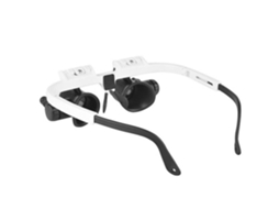 Preto - Lupa telescópica portátil com 2 luzes LED, lente 8X-15X-23X, lupa de observação, óculos para AIHONTAI