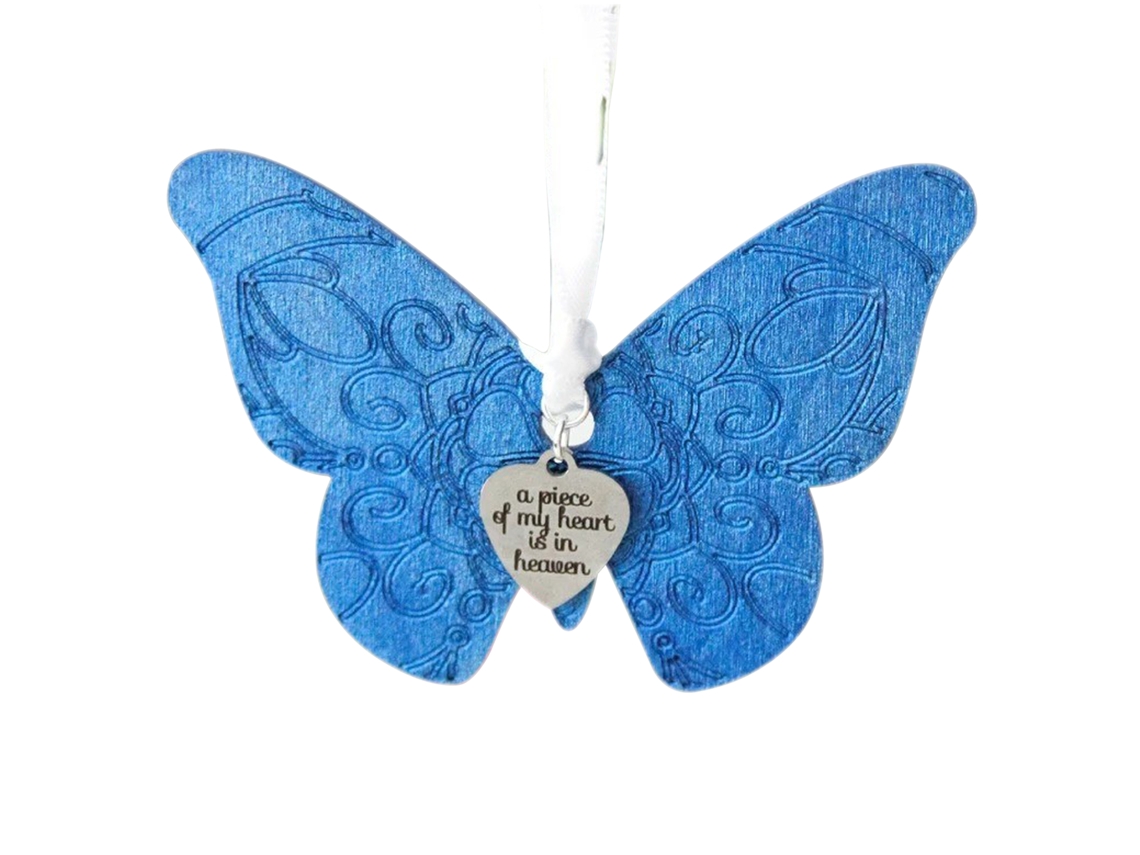 Decoração De Natal Laxiscreed Com Borboleta Azul - Pingente Para Árvore De Natal Criativo