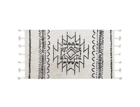Tapete BELIANI Khouribga (Algodão - Branco - 80 x 150 cm)