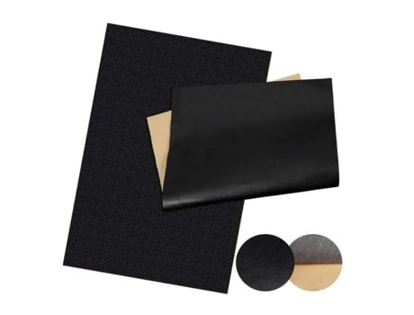 Adesivo de couro sintético de 2 peças, remendo de couro autoadesivo de 20 x 30 cm, remendo de reparo de couro, remendo de reparo de couro autoadesivo, preto