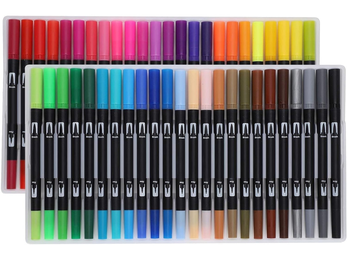Marcadores De Aquarela, Marcadores De Ponta Dupla, Marcadores