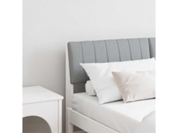 Vidaxl Cabeceira Estofada Cinzento-claro 140 Cm