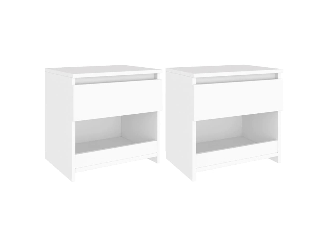 Mesa de Cabeceira PANGSHIYUAN Madeira Branco (39x40x30cm)