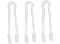 Conjunto De 12 Pinças Acrílico Transparente Galpada, Antiderrapantes, Para Servir Sorvete, Buffet, Cozinha, Churrasco E