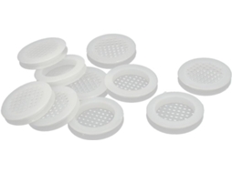 Tampa de Ventilação Quadrada em Malha Plástica para Armário Sapatos, Branca, 5 Mm, 10 Peças CHABERLU