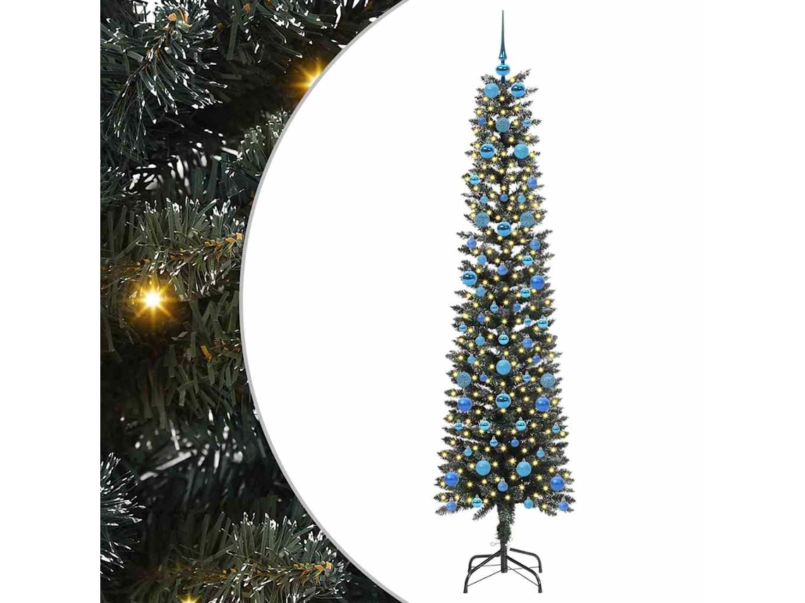 Conjunto 1 Árvore De Natal Artificial Vidaxl Verde Pvc (210 Cm)