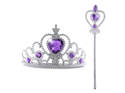 Ats conjunto de Corona e Varinha de Princesa: Acessórios com Brilho para Meninas Pequenas