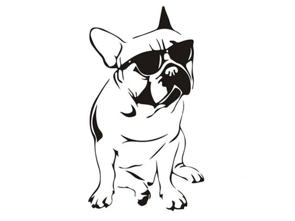 Adesivo Decorativo Cachorro Cartoon Parede Porta Quarto Sala Tv
