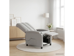 Vidaxl Recliner De Massagem Cinza Nuvem Tecido