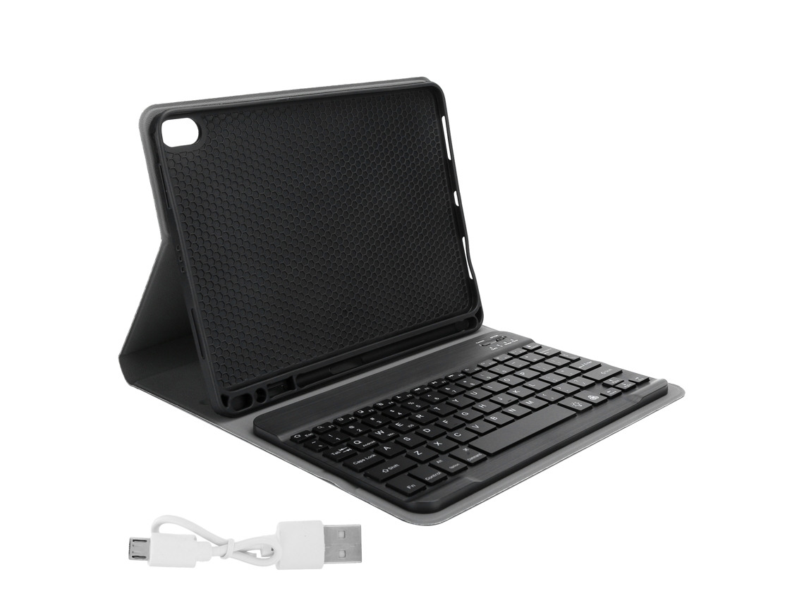 Capa protetora com teclado Bluetooth iluminado, 7 cores, com compartimento para caneta, para tablet | S/MARCA