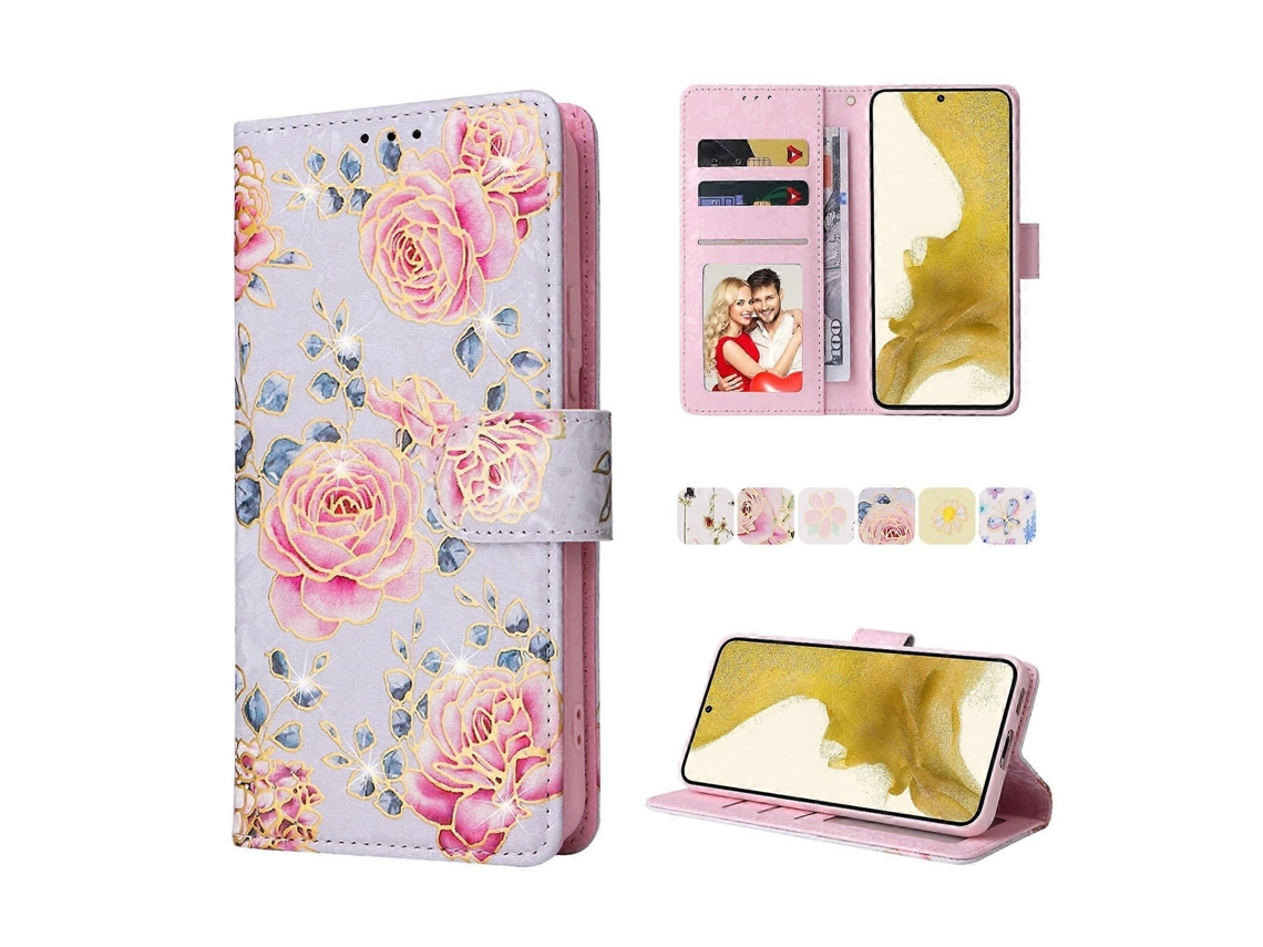 Capa Couro Bloqueio Rfid Para Samsung Galaxy S22 Plus, Elysve