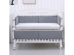 Conjunto de Protetores de Berço PANOONA 4 Peças Cinza (2 X 132 Cm + 2 X 68,5 Cm)