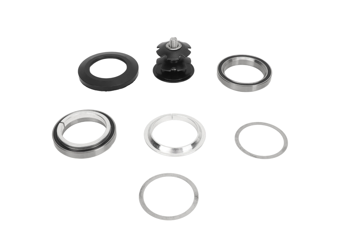 Kit de cabeçote de bicicleta com rolamentos alumínio porca estrelas espaçadores para garfo reto 41mm 28.6mm S/MARCA