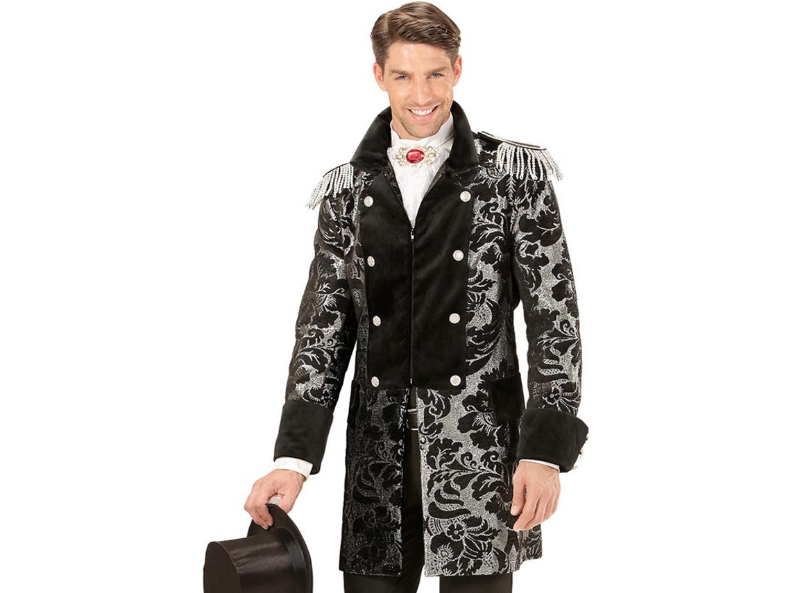 Jaqueta Jacquard Vintage Prateada Masculina