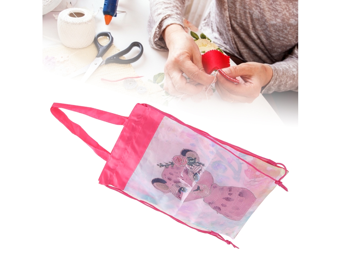 Mochila Resistente Ao Desgaste Com Grande Capacidade, Pintura De Pedras Brilhantes E Cordão Para Armazenamento Em Casa (aa801)