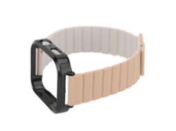Pulseira De Relógio Magnética Com Capa Protetora Preta, Pulseira De Relógio De Silicone Macio À Prova De Suor E Com Liberação Rápida Para Olysi Shop