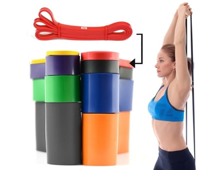 Faixa De Resistência Ckb Ltd® 1x Fitness 12 30lb Vermelha Para Ioga Pilatos E Ginástica De Musculação
