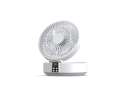 MDUG Ventilador silencioso recarregável com controle remoto, visor LED e oscilação de 120°