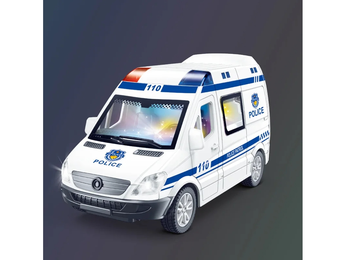 Miniatura de Carro em Escala 1:32 com Efeitos Sonoros e de Luz. MDUG (carro de Polícia)