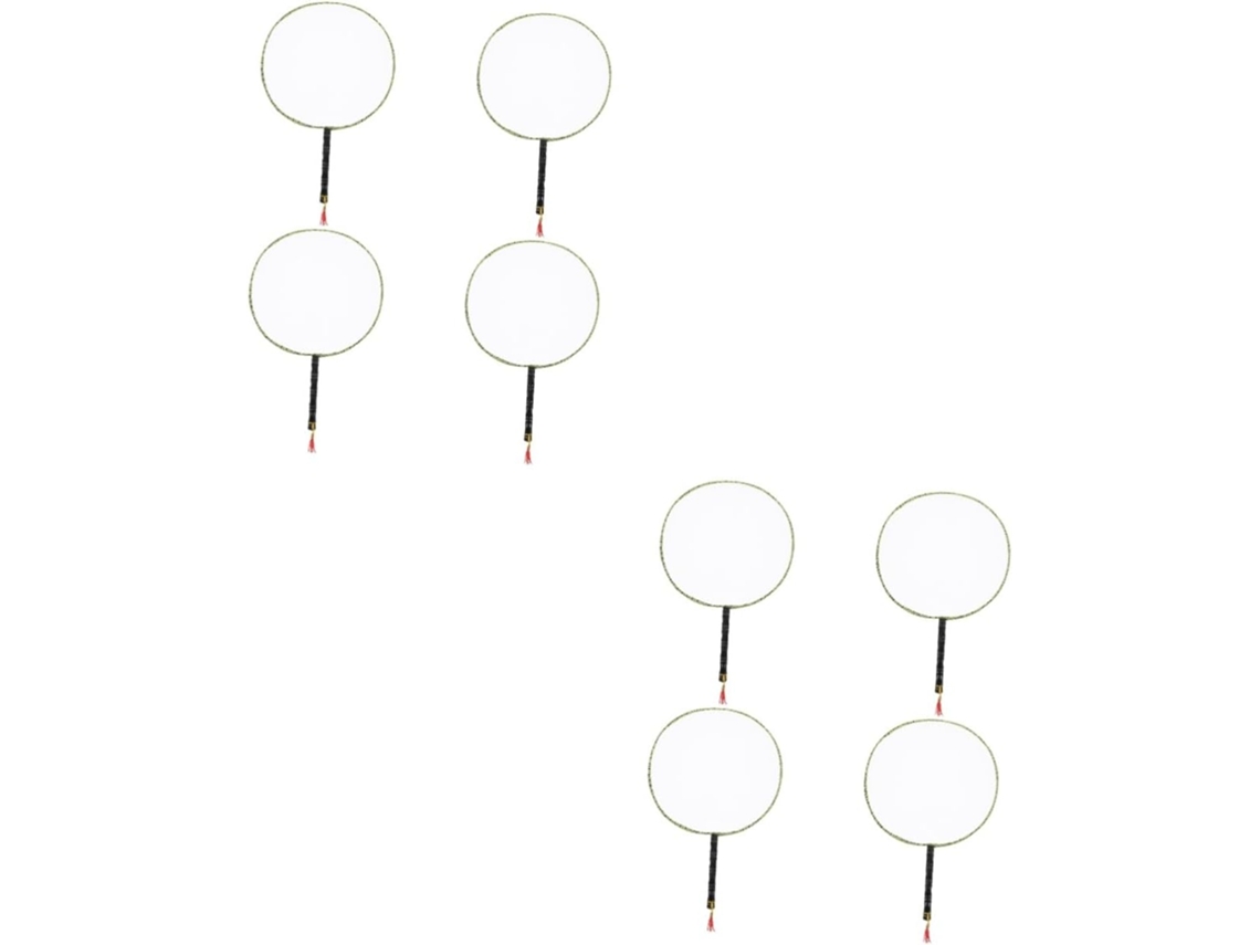 2 Conjuntos De Leques Redondos Vazios Para Pintura Decorativa Chinesa Diy