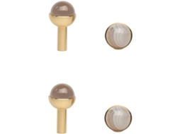 Puxadores De Cristal, 2 Peças, Furo Único, Latão, Para Gaveta, Porta De Armário, Guarda Roupa, Puxador Esférico De