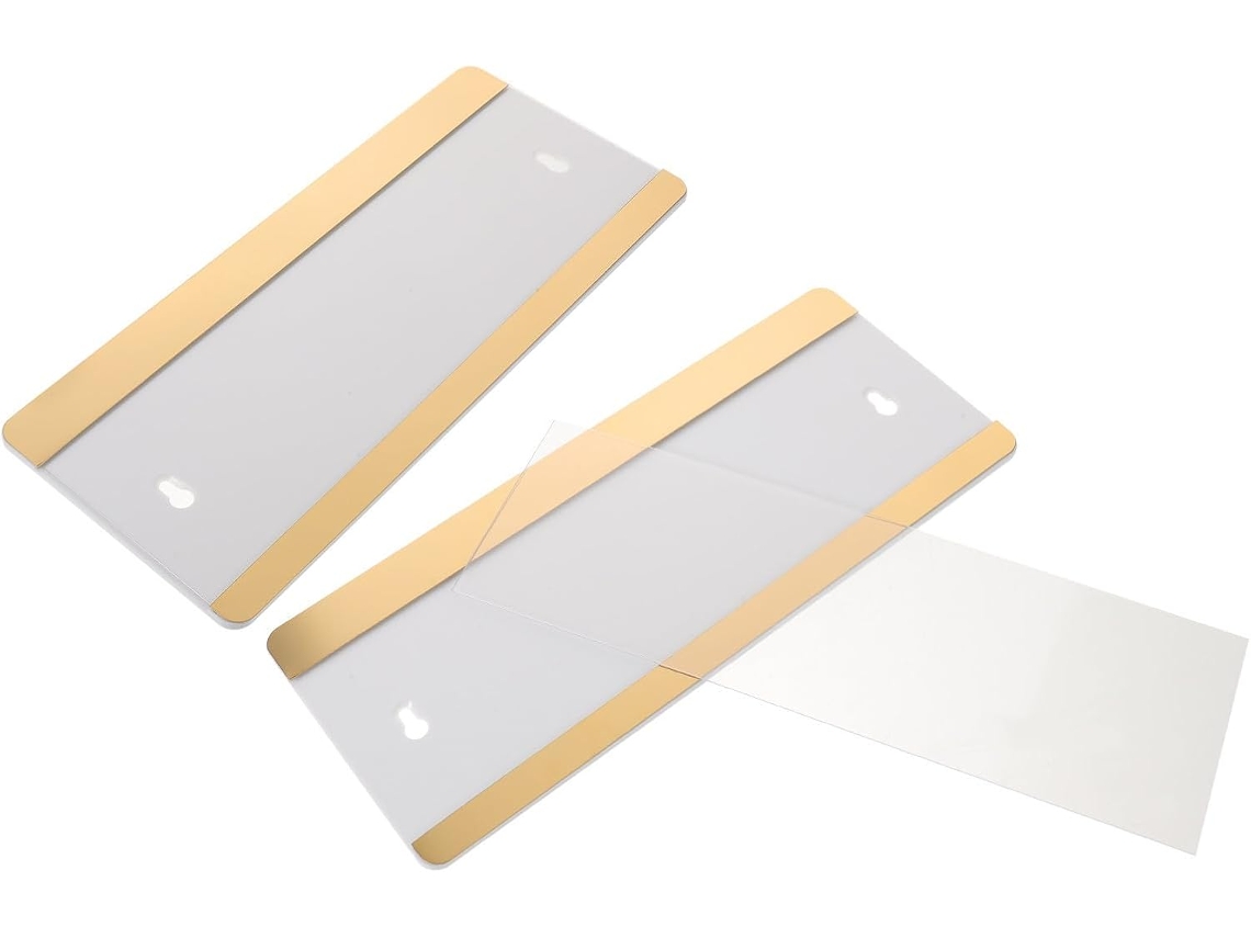 Placas De Identificação Metal Personalizáveis Para Escritório, Com Adesivo Na Parte Traseira Para Fixação Parede, 28x