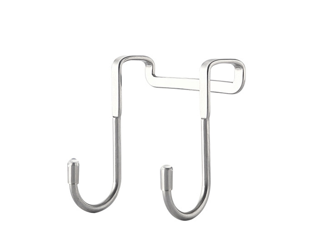 Gancho em forma de S duplo de aço inox para porta armário S/MARCA