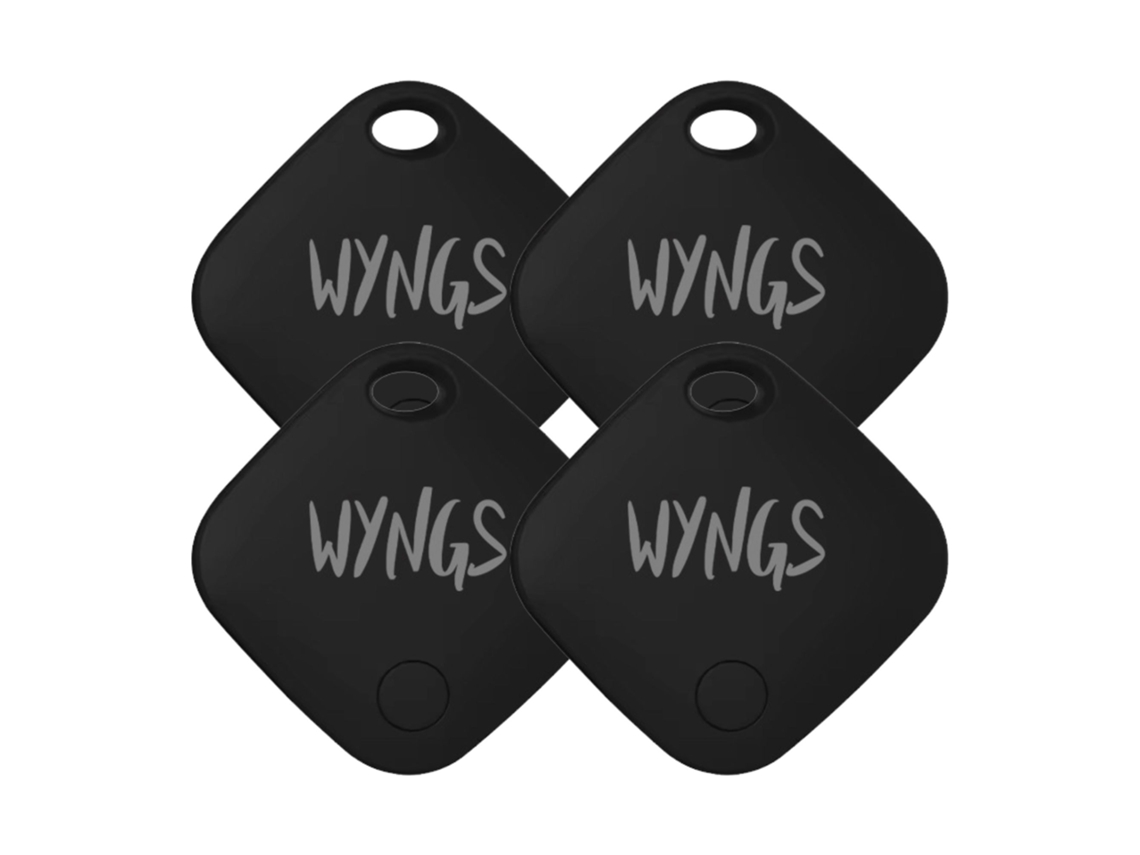 Wyngs Smart Air Tag, Localizador De Chaves (compatível Apenas Com Iphone) - Preto - Conjunto De 4