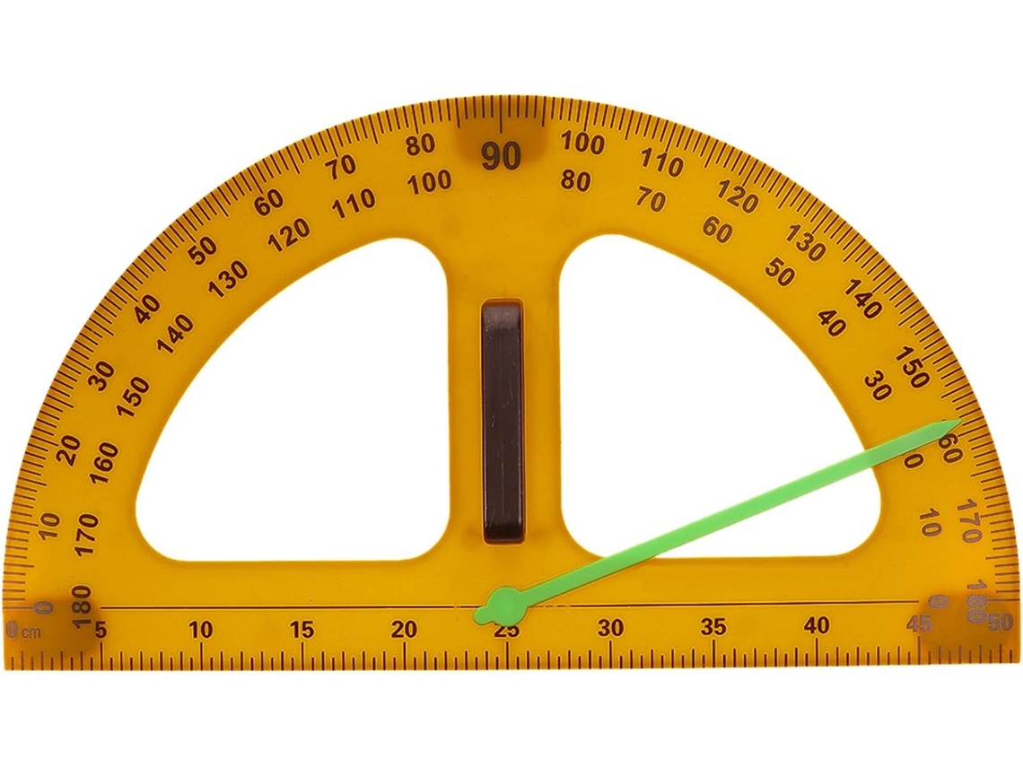 Transferidor Semicircular De 180 Graus Com Cabo Para Professores