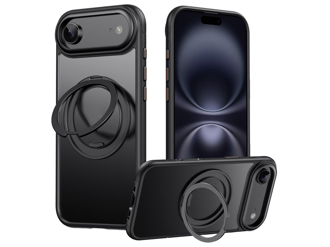 Capa Para Iphone Air Com Suporte Magsafe Em Tpu E Pc - Preta