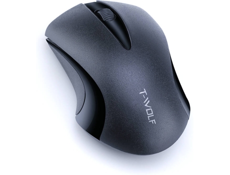 Rato T-WOLF Q2 (Preto - Wireless - Ótico - 1200 dpi)