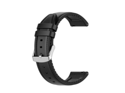 Pulseira De Couro De Silicone De 22 Mm Para Huawei Watch Gt 2 46 Mm (preta)