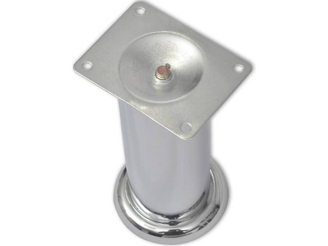 vidaXL Pés para sofá redondos 8 pcs 180 mm cromado