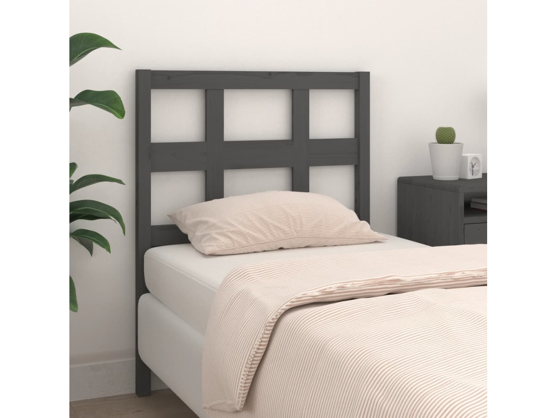 Cabecero 95,5x4x100 cm Pino Macizo Gris