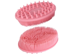 Conjunto De 2 Escovas Banho Silicone Para Massagem Compactas E Flexíveis