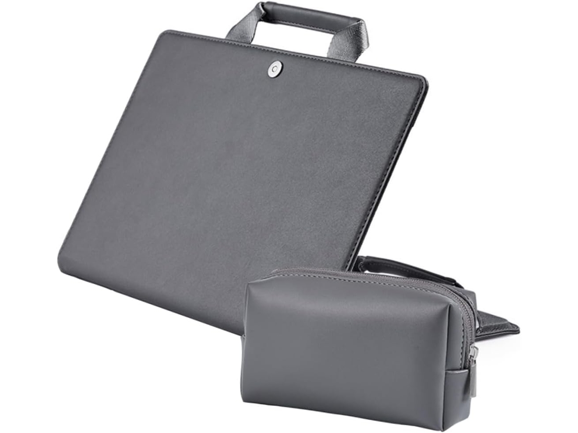 Capa Protetora Para Laptop De 13 Polegadas, Estojo De Transporte Em Couro Pu, Bolsa Fina E Leve.
