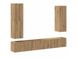 Tv Cabinet Set, Tv Cabinet Sets Vidaxl Marrom Madeira Processada (n/a)