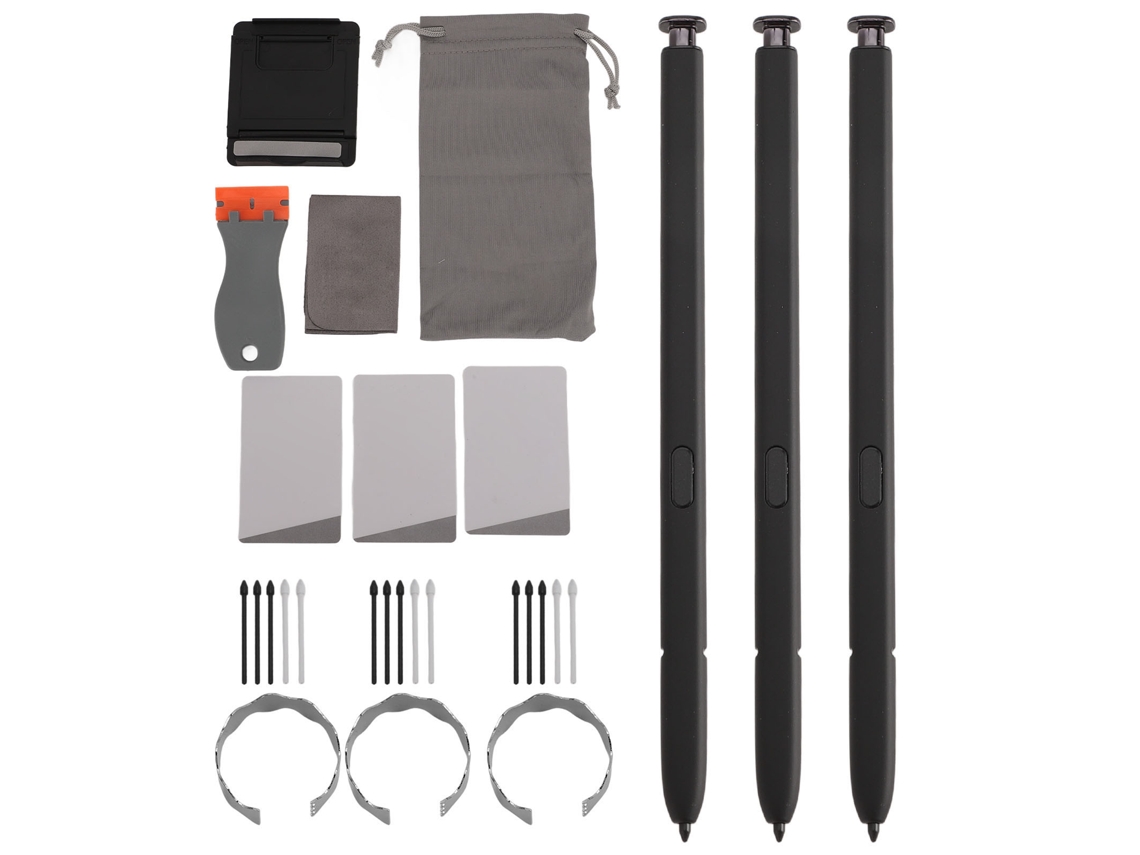 Aetheria 3pcs Caneta Estilográfica para Galaxy S23 Ultra 4096 Sensibilidade de Pressão 15 Pontas Preto