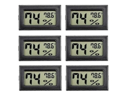 6pack Mini Higrômetro Medidor De Umidade Interna Higrômetro Termômetros Digitais Umidade Com ()compati