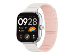 Bracelete para Xiaomi Band 9 Pro / 8 Pro XIAOMOYU em Silicone Magnético Rosa Areia Estelar