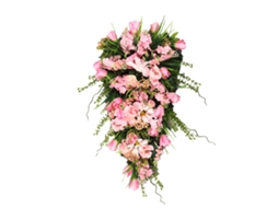 Laxiscreed Floral Artificial De 55cm Com Tulipas Para Decoração De Parede Em Ambientes Internos