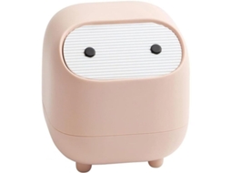 Cubo de lixo Ninja mini, com tampa de dupla pressão, plástico, rosa