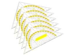 Conjunto De 6 Réguas Triangulares Multifuncionais Para Medição