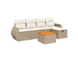 Garden Sofa Set, Garden Sofa Sets Vidaxl Bege Rattan / Vime (n/a)