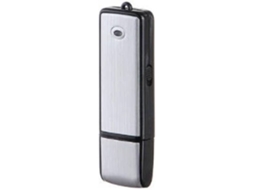 Mini Gravador de Voz Spy Usb + Memory Stick de 4 Gb em Um Audio Digital Pocket Dictaphone Compatível com Mac / Windowspreto