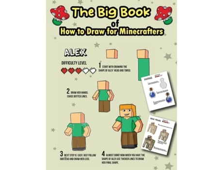 Livro The Big Book of How to Draw for Minecrafters A Step by Step Easy Guide de Mark Mulle (Inglês)