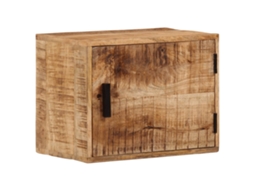 Vidaxl Mesa De Cabeceira De Parede 40x30x25cm Madeira Mangueira Maciça