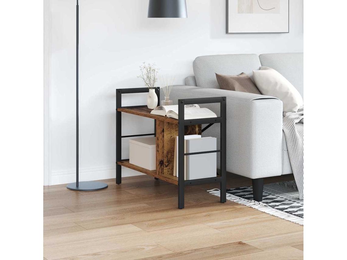 Vidaxl Estante 3 Níveis 75 X 30 X 58,5 Cm Derivados De Madeira