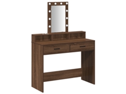 Conjunto 1 Mesa De Vestir Vidaxl Castanho Derivados De Madeira (100 X 41 X 140 Cm)