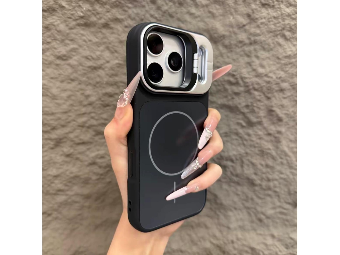 Capa Magnética Para Iphone 13 Pro, Com Suporte Para Lente Apple E Proteção Contra Quedas.
